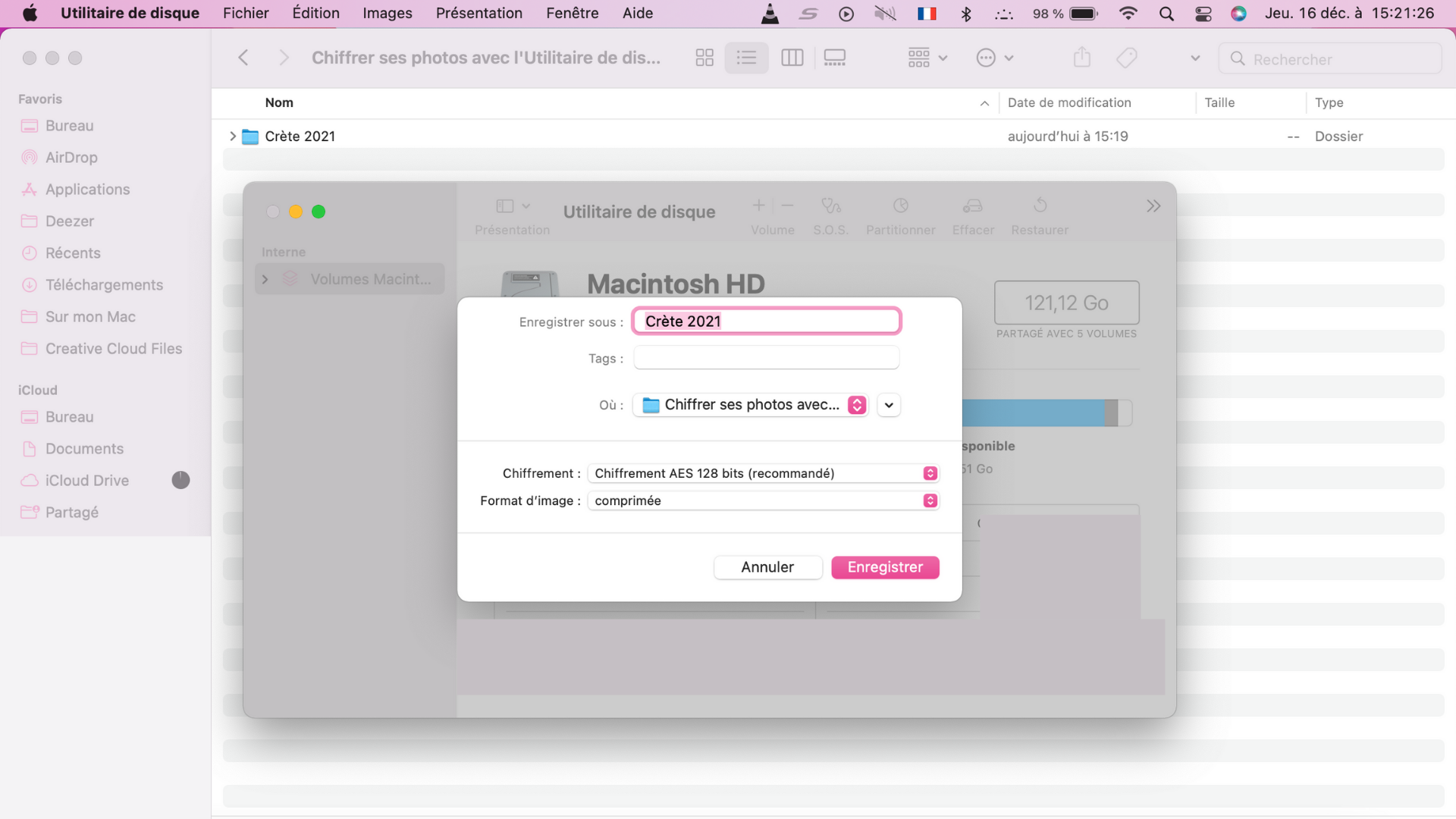 Clic sur Enregistrer