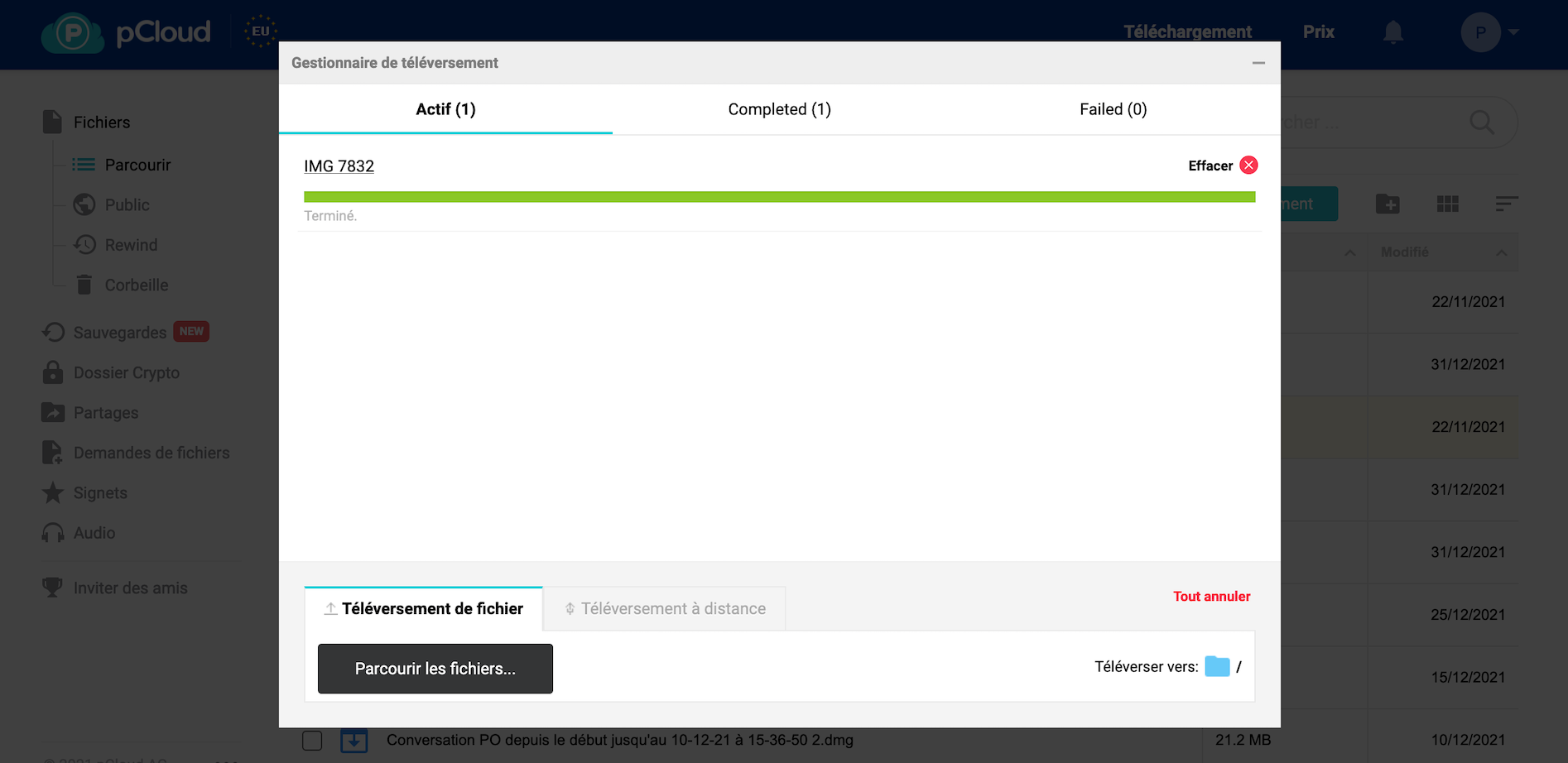 Facile de téléverser un fichier